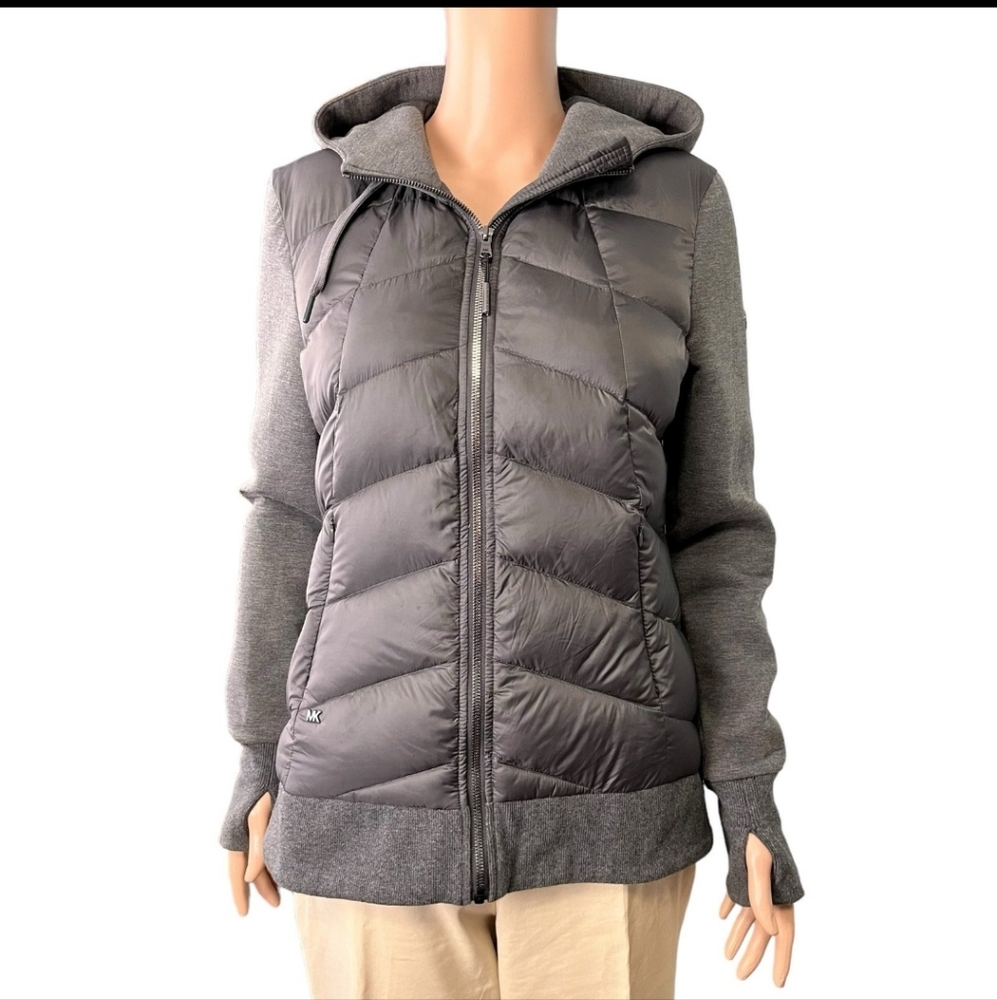 Michael Kors Gray Quilted Jacket Size Small